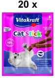 Vitakraft Katzensnack Cat-Stick mini Kabeljau & Seelachs, 60 x 6g, Snack f&uuml;r:...