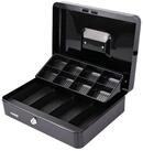 HMF Geldkassette Geldkassette abschlie&szlig;bar, Kasse mit 8 M&uuml;nzf&auml;chern, und 4