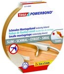 tesa Doppelklebeband POWERBOND Doppelseitiges Klebeband - 5 m : 9 mm (Packung, 1-St)