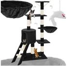 tectake Kratzbaum Katzenbaum Dominik 144 cm Diverse Farben Schwarz, Vielseitig mit