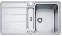 FRANKE Edelstahlsp&uuml;le Hydros HDX 284 Edelstahl glatt, Druckknopfventil, 89,5/51 cm