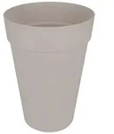 Elho Pflanzk&uuml;bel loft urban rund hoch 42 warmes grau grau 42 cm