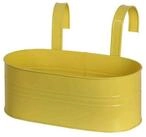 Siena Garden Pflanzk&uuml;bel Blumenkasten oval, gelb, 39 x 16,5 x 14,5 cm Stahlblech,