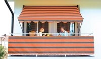 Angerer Freizeitm&ouml;bel Klemmmarkise orange-braun, Ausfall: 150 cm, versch. Breiten