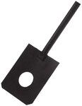 IDEALSPATEN Spaten, M&ouml;rtelspaten schwarz lackiert mit Gasborhstiel 180 x 230 mm