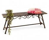 DanDiBo Gartenbank Wetterfest Metall 120 cm 2-Sitzer Sitzbank mit Ornamenten...