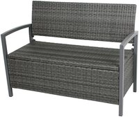 Garden Pleasure FERRARA Parkbank mit Ablagefach dunkelgrau (970303) Garden Pleasure FERRARA Parkbank mit Ablagefach dunkelgrau (970303)