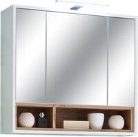 BASIC by Balculina Spiegelschrank Mila, Badezimmerschrank BxHxT 80x72x21 cm...