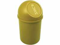HELIT Mülleimer Abfallbehälter H375xØ214mm 6l gelb HELIT mit Einwurfklappe ·