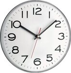 Quarzuhr TFA 60.3017 Wanduhr Quarzuhr Kunststoff silber &Oslash; 280 mm 1,5 V Zahlen