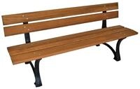 DEGAMO Gartenbank LUZERN (1-St), 4-sitzer 180cm, Gestell aus Gusseisen,...