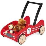 Pinolino&reg; Lauflernhilfe Kimi Lauflernwagen 60 x 34 x 47 cm mit Holzr&auml;dern rot