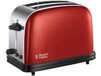 RUSSELL HOBBS Toaster Colours Plus+ Flame Red 23330-56, 2 kurze Schlitze, für 2