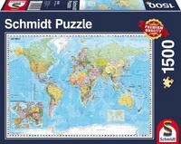 Schmidt Spiele Puzzle Die Welt, 1500 Teile, 1500 Puzzleteile, Made in Europe