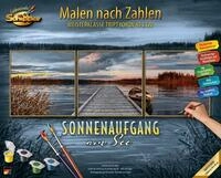 Schipper Malen nach Zahlen Meisterklasse Triptychon - Sonnenaufgang am See,...