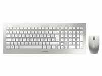Cherry Cherry Desktop DW 8000 [DE] Wireless silver/white Tastatur- und Maus-Set