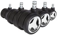hjh OFFICE Stuhlrolle Stuhlrollen 5X Rolo Game No-Noise 11Mm/60Mm, (5er Pack),