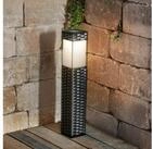 esotec LED Gartenleuchte Esotec Solarleuchte Rattan, 3500K warmwei&szlig;, H&ouml;he 50 cm,