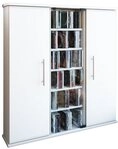VCM Standregal Holz CD DVD Stand Regal Schrank Santo Glast&uuml;r, 1-tlg.