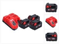Milwaukee M18 NRG-503 Akku Starter Set 18 V + 3x M18 B5 Akku 5,0 Ah + M12-18 FC