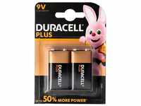 Duracell Duracell MN1604 Plus Power 9V Alkaline Batterie E-Block 6LR61 im 2er