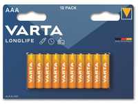 VARTA Varta Batterie Alkaline, Micro, AAA, LR03, 1.5V Longlife, Retail Blis...
