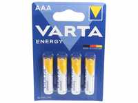 VARTA Varta Energy Batterie Alkaline, Micro, AAA, LR03, 1.5V 4er Pack Batterie,...