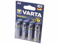 VARTA Varta Energy Batterie Alkaline, Mignon, AA, LR06, 1.5V 4er Pack Batterie,...