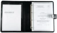 Alassio&reg; Dokumententasche 1 Dokumentenmappe A4 mit Schloss Lederimitat - schwarz