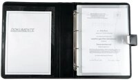 Alassio&reg; Ringbuchmappe Alassio Dokumentenmappe A4 mit Schloss Leder - sch