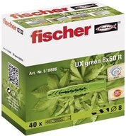 Fischer D&uuml;bel-Set Fischer 518887 UX GREEN 10 x 60 R Universald&uuml;bel 60 mm 10...