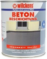 Wilckens Farben Zementfarbe Betonbeschichtung LF, seidenmatt, Rotbraun, 750 ml