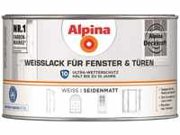 Alpina Farben Weißlack für Fenster und Türen weiss 300 ml, seidenmatt
