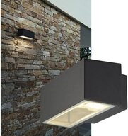 SLV Au&szlig;en-Wandleuchte Eckige Wandleuchte Box, Rs7, anthrazit