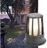 SLV Au&szlig;en-Stehlampe Sockelleuchte Cone, E27, anthrazit, IP54