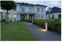 SLV Au&szlig;en-Stehlampe Wegeleuchte Arrock Slot, GU10, Granit, Edelstahl
