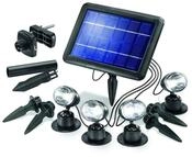 esotec LED Gartenleuchte Esotec LED Solarspot QUATTRO POWER, 4er Set, IP44