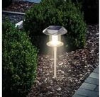 esotec LED Gartenleuchte Edelstahl PIR Solarlampe SunnyLight H38cm 2 Farben 2800K