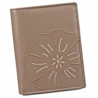 BRANCO Geldb&ouml;rse Schicke Damen-Geldb&ouml;rse Portemonnaie, Leder Beige-Taupe, Branco