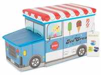 BIECO Spielzeugtruhe Bieco Aufbewahrungsbox mit Deckel Kinder Icecream