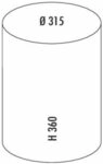 WESCO Einbaum&uuml;lleimer WESCO Rondo 2 Klassikline, Abfallsammler 13 Liter