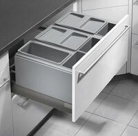 Hailo Einbaum&uuml;lleimer Hailo Abfallsammler 3630801 Inset Aufsatz XXL 2x 18 + 12