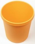 HELIT Papierkorb Gro&szlig;-Papierkorb mit Rand 30l gelb