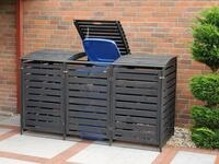 promadino M&uuml;lltonnenbox Vario V, f&uuml;r 3 x 240 l, anthrazit