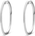 JETTE Paar Creolen JETTE Damen-Creolen 925er Silber rhodiniert (Paar), TWISTED