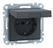 merten Steckdose Merten SCHUKO-Steckdose anth Klappdeckel MEG2311-0414