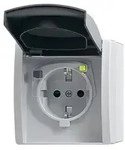 Busch-Jaeger Schalter Busch-Jaeger FI-SCHUKOMAT Einsatz grau AP IP44 3120...