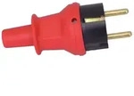 Kopp KOPP Schutzkontakt-Stecker 173012004, gro&szlig;, mit Knickschutz, rot Adapter