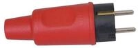Kopp Schuko-Stecker KOPP Schutzkontakt-Stecker 179512005, Vollgummi, Knickschutz, rot