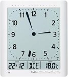 AMS Funkwanduhr F5896 (Quarzuhr,mit Alarm,Datum,Wohnzimmer,Esszimmer,K&uuml;che,B&uuml;ro,
